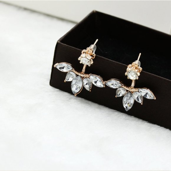 “Diamond Princess" Floral Unique Cute Stud Earring - Picture 10 of 14